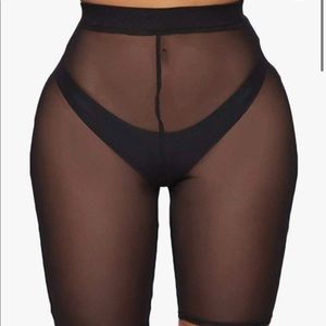 Mesh See-Through Bikers